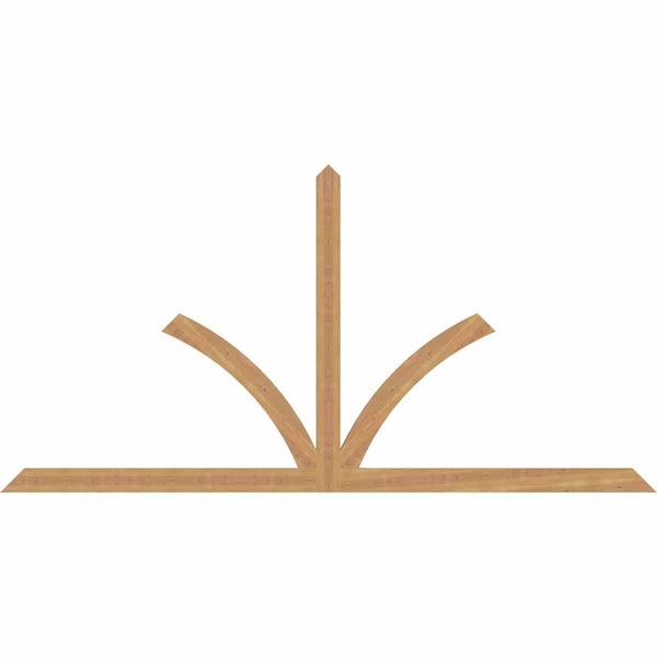 Ekena Millwork Richland Timber Gable Bracket, Western Red Cedar, 96"W x 48"H x 1 1/2"D x 3 1/2"F, 12/12 Pitch GBW096X48X0204RIC00SWR - main